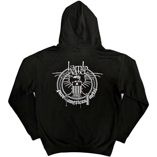 Hoodie - Lamb of God - Skeleton Eagle - Pullover - Back