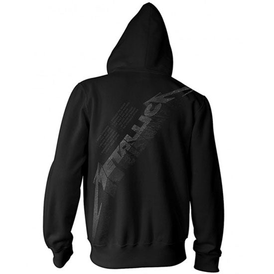 Hoodie - Metallica - Black Album Burnished - Zip - Back