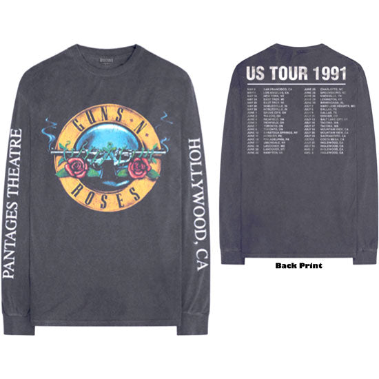 Long Sleeves - Guns N Roses - Hollywood Tour - Grey