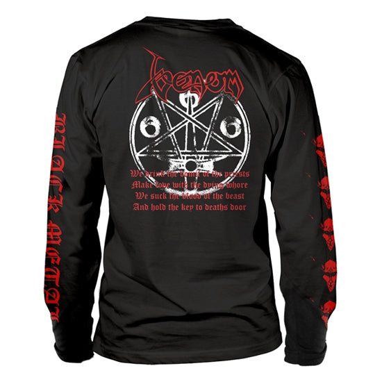Long Sleeves - Venom - Black Metal Red - Back