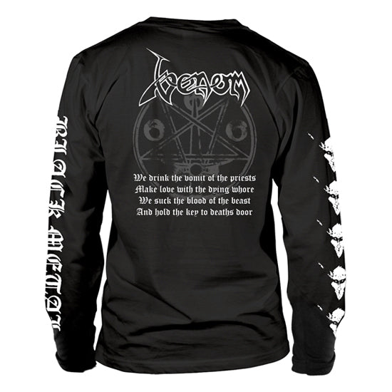 Long Sleeves - Venom - Black Metal White - Back