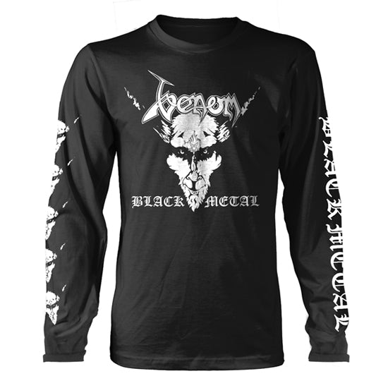 Long Sleeves - Venom - Black Metal White - Front
