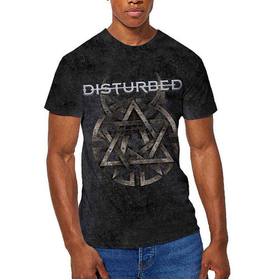 T-Shirt - Disturbed - Riveted - Charcoal Grey - Model