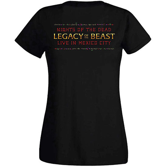 T-Shirt - Iron Maiden - Legacy of the Beast Live Album Skulls - Lady - Back