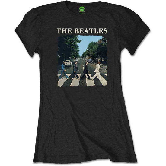 T-Shirt - Beatles (the) - Abbey Road & Logo - Lady