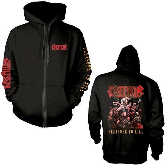 Hoodie - Kreator - Pleasure to Kill - Printed Sleeves - Zip-Metalomania