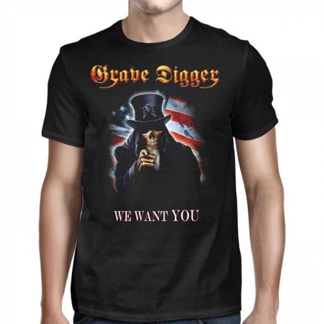 T-Shirt - Grave Digger - Uncle Sam 2016 Dates-Metalomania