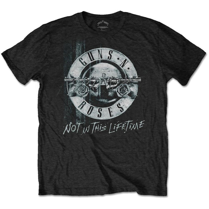 T-Shirt - Guns N Roses - Not in this Lifetime - Black & White logo-Metalomania