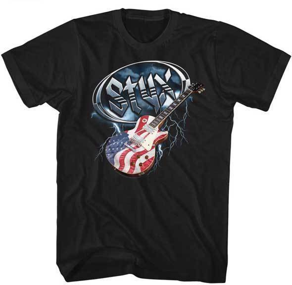 T-Shirt - Styx - Flag Guitar-Metalomania