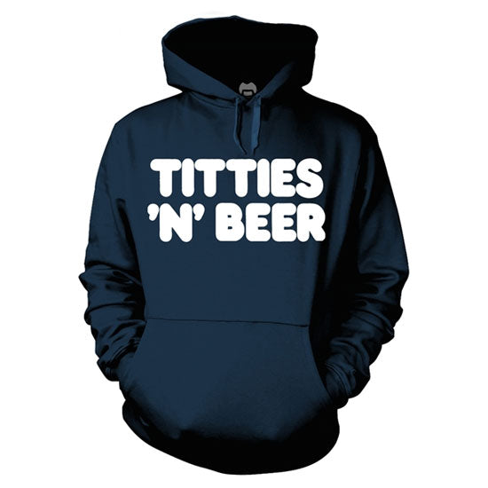 Hoodie - Frank Zappa - Titties N Beer - Navy - Pullover - Front
