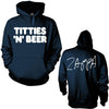 Hoodie - Frank Zappa - Titties N Beer - Navy - Pullover