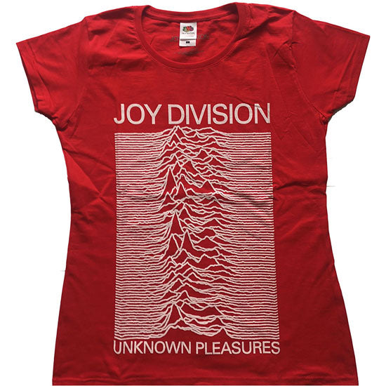 T-Shirt - Joy Division - Unknown Pleasures - Lady - Red