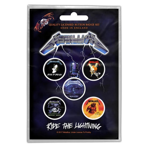 Button Badge Set - Metallica - Ride The Lightning