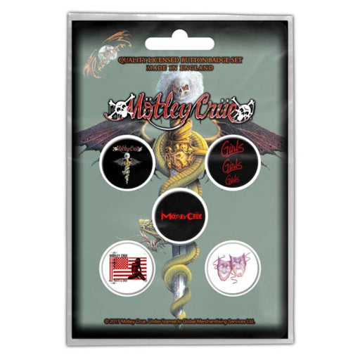 Button Badge Set - Motley Crue - Dr Feelgood