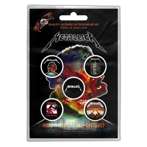 Button Badge Set - Metallica - Hardwired to Self-Destruct