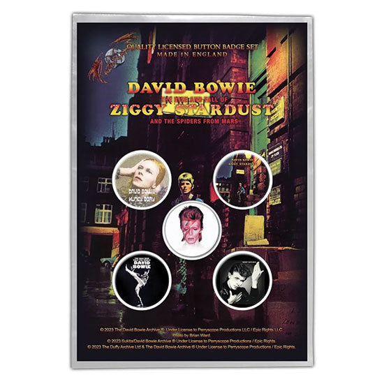 Button Badge Set - David Bowie - Early Albums