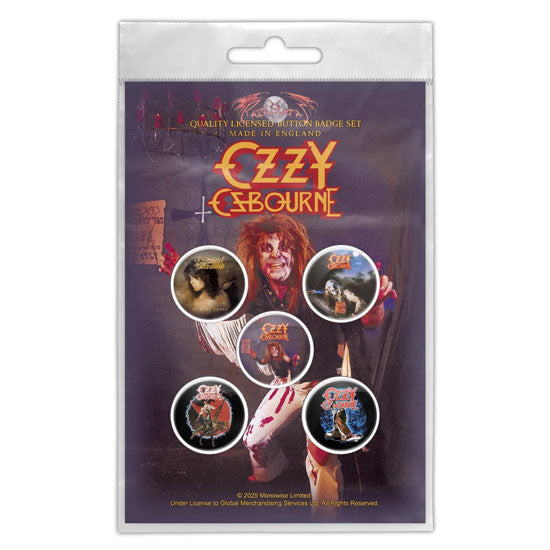 Button Badge Set - Ozzy Osbourne - Diary Of A Madman