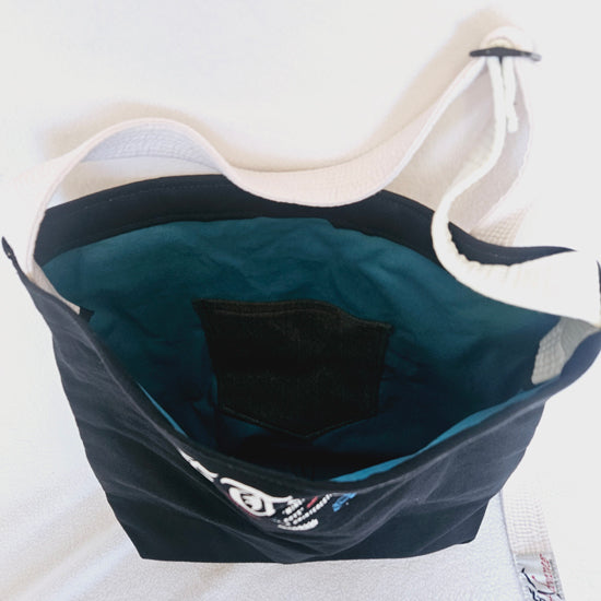 Crossbody Tee Bag - Deftones - Static Skull - Inside