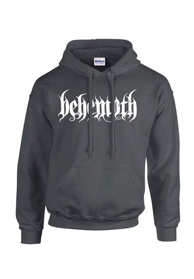Hoodie - Behemoth - White Logo - Pullover - Grey