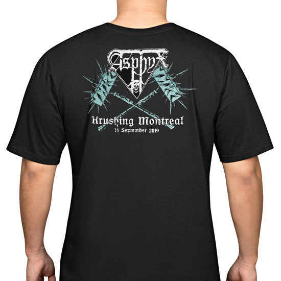 T-Shirt - Asphyx - Krushing Montreal 2019 - Back