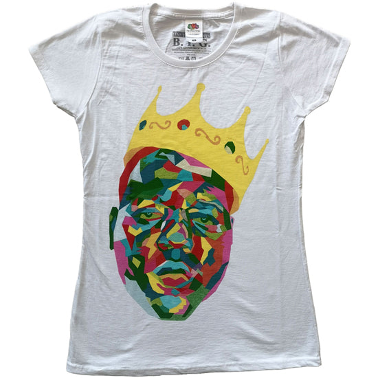 CLEARANCE - T-Shirt - Biggie Smalls - Crown - White - Lady