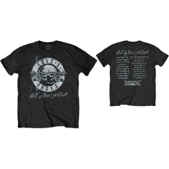 T-Shirt - Guns N' Roses - Not In This Lifetime - Black & White Logo
