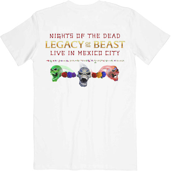 T-Shirt - Iron Maiden - Legacy of the Beast - Live in Mexico - White - Back