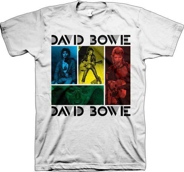 T-Shirt - David Bowie - Mick Rock Photo Collage - White