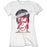 T-Shirt - David Bowie - Aladdin Sane - White - Lady-Metalomania