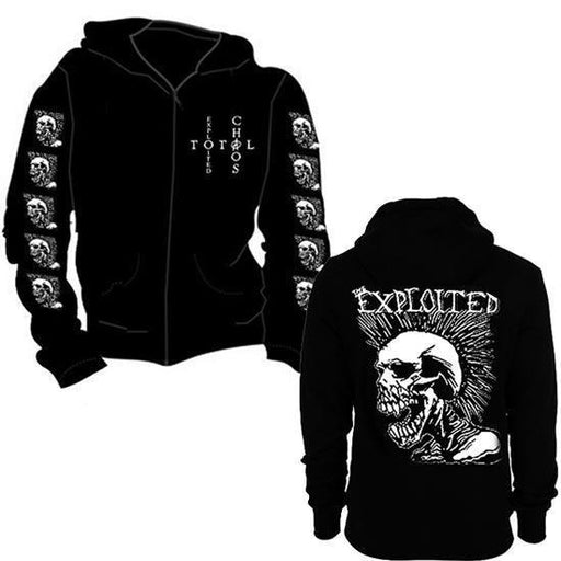 Hoodie - The Exploited - Mohican Skull - Zip-Metalomania