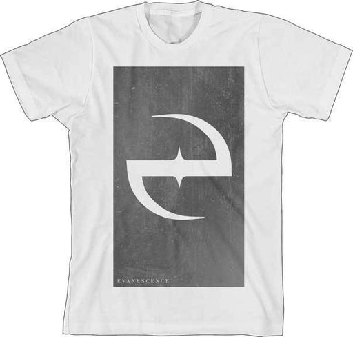 T-Shirt - Evanescence - Faded E - White-Metalomania