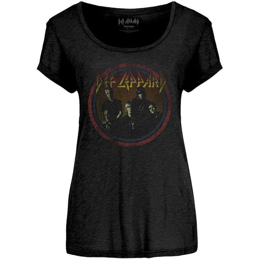 CLEARANCE - T-Shirt - Def Leppard - Vintage Circle - Lady