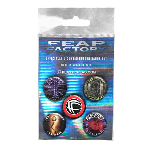 Button Badge Set - Fear Factory - Albums 1992-2001