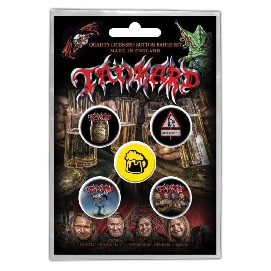 Button Badges - Tankard - One Foot In The Grave