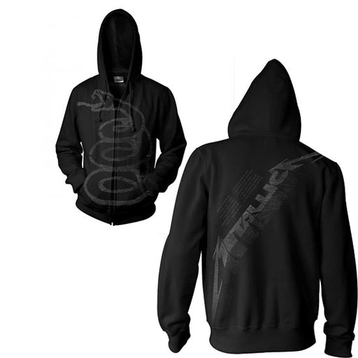 Hoodie - Metallica - Black Album Burnished - Zip