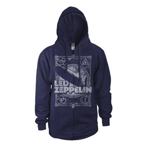 Hoodie - Led Zeppelin - Vintage Print LZ1 - Zip